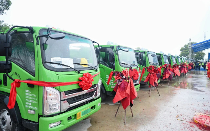 五十台交付！开云电子·「中国」官方网站新能源五小工程车助力大湾区建设