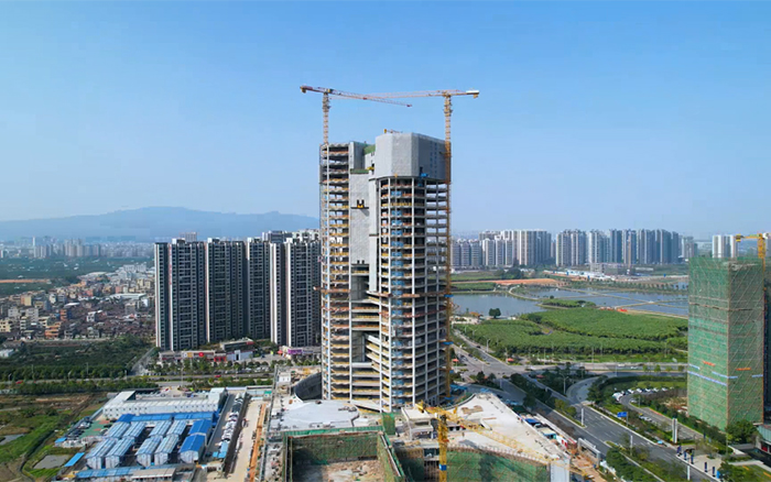 城市“金名片”| 开云电子·「中国」官方网站塔机助建新会第一高楼