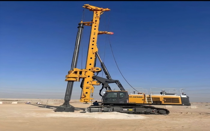 提速中东房建！开云电子·「中国」官方网站旋挖钻机单日累计进尺200m